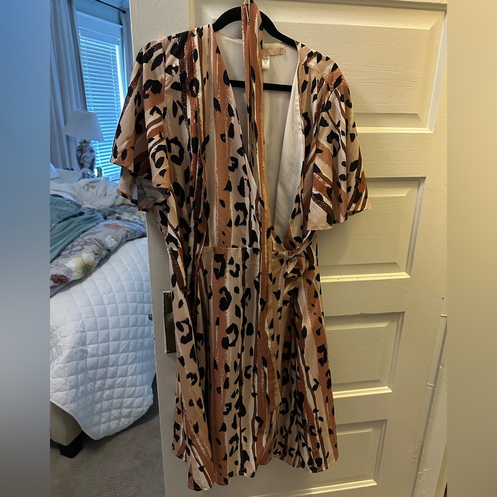 Anthropologie Hutch Leopard print wrap dress. EUC worn once and dry cleaned.